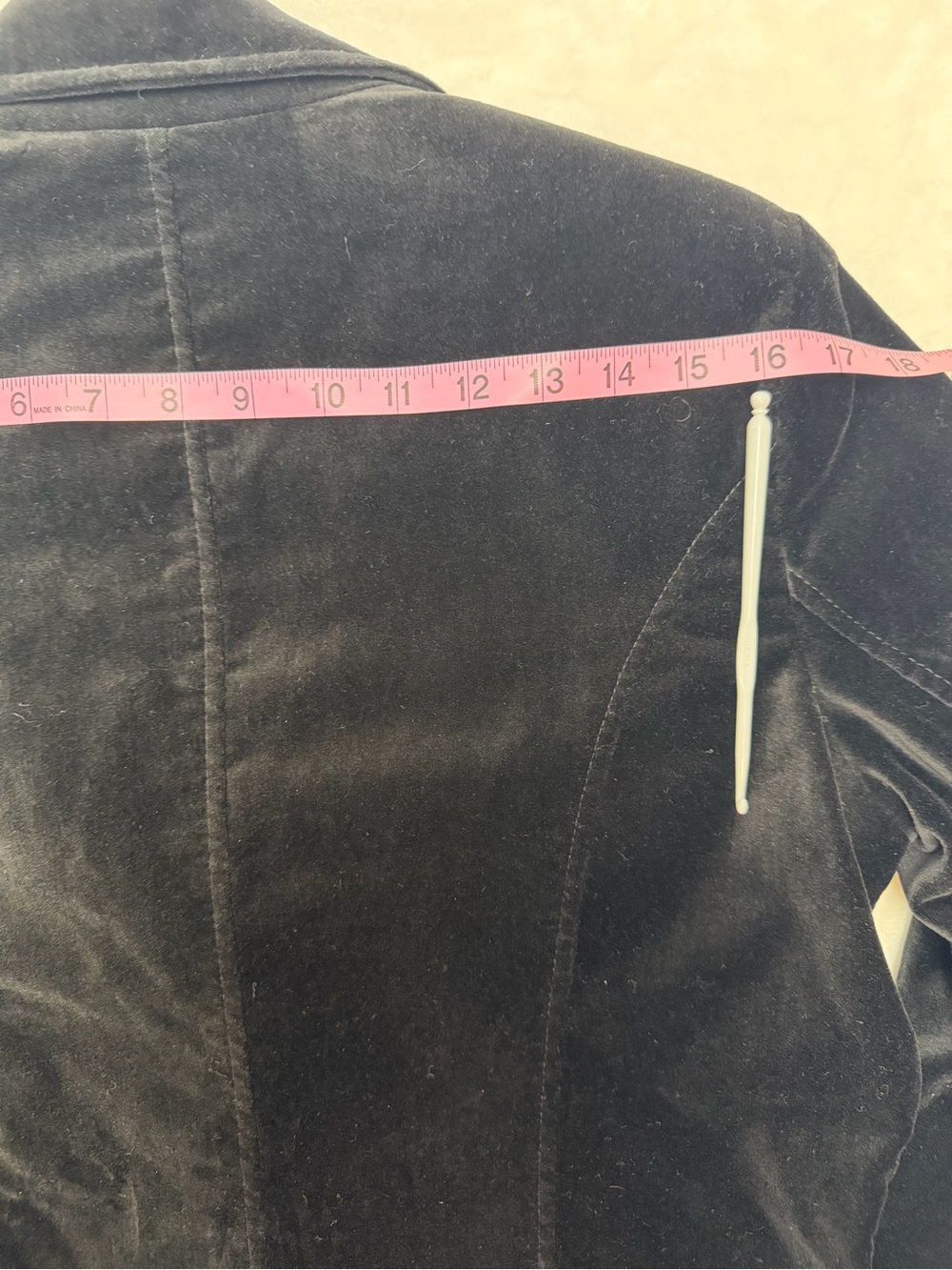 Vintage Y2K Liz Claiborne Black Cotton Velvet Blazer 14 Dark Academia Equestrian - Picture 12 of 15